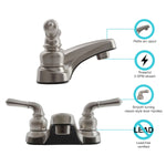 Dura Faucet Faucet, Classical Series, 2 Teapot Classical Handle, 2 Hole Application - DF-PL700C-SN