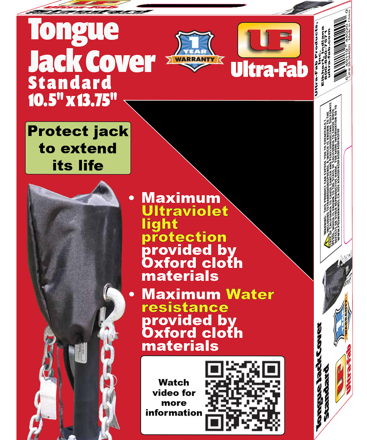 Ultra-Fab Products Trailer Tongue Jack Cover, 10-1/2 in x 13-3/4 in - 38-944020
