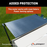 Lippert Awning Motor, Replacement Motor For Solera Power Awnings Built After 7-15-2015, With 2-Way Connector - 373566
