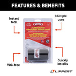 Lippert Roof Repair Tape, Alphabond/Alpha Systems QTPOBL410LCI, 4 in Width x 10 ft Roll, Black - 862409