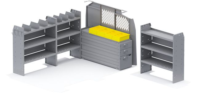 Holman Van Storage System Kit, Aluminum - 52GMS