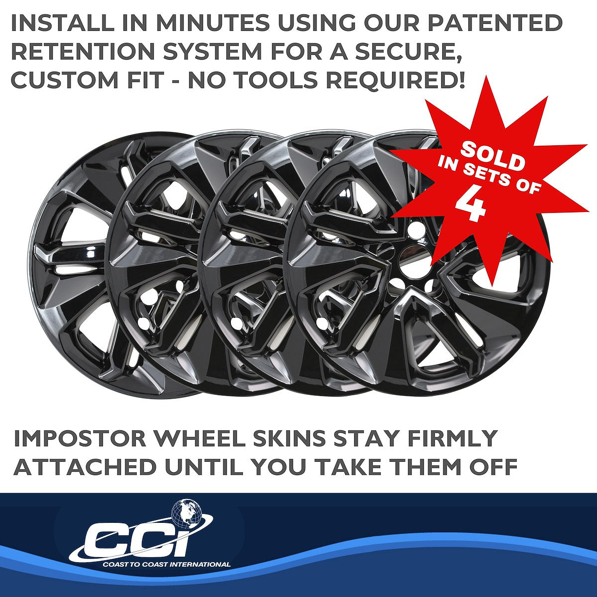 Coast2Coast Wheel Skins & Styled Wheel Covers IWCIMP455BLK product image 4