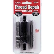 Helicoil Thread Repair Kit, 7/16 in-20 Thread Size, With 6 Heli-Coil Inserts/Installation Tool/Tap - 5528-7