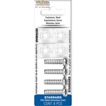 Cruiser License Plate Mounting Hardware, Standard Zinc Plated Steel, With Four Standard #2 Phillips Fasteners And Four Screw Grommets - 80230