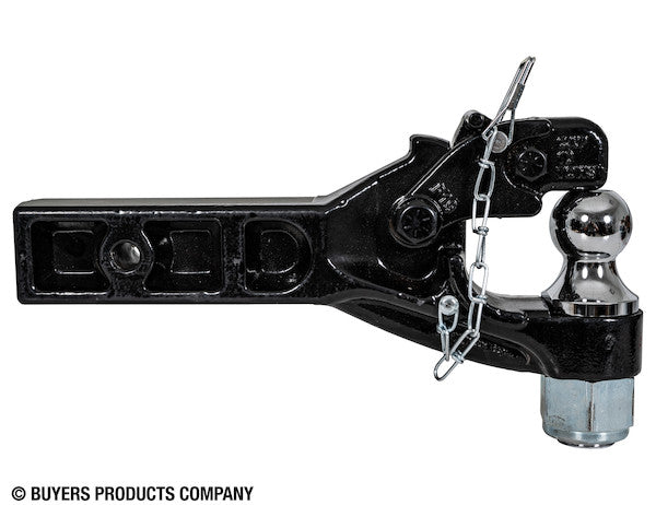 Buyers Products Pintle Hook, 2-1/2 in Receiver Mount, 10 Ton Combination Hitch, 20000 lb Towing Capacity - RM102000