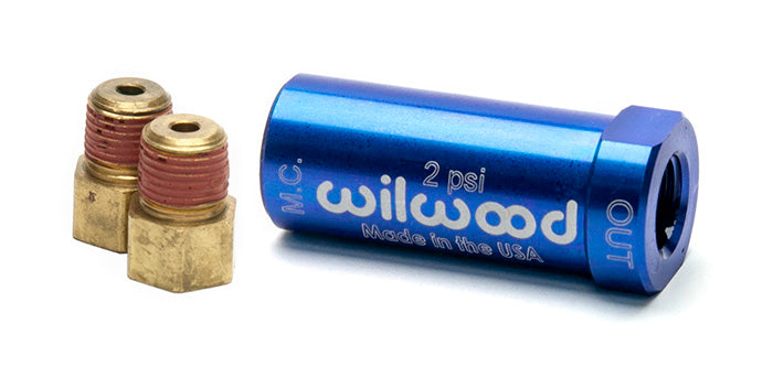 Wilwood Brakes Brake Residual Pressure Valve, 2 lb Pressure, Blue, Aluminum - 260-13783