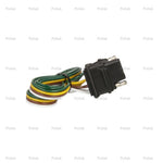 Pollak Trailer Wiring Connector, 4-Way Flat Male to Female, 60 in Wire Loop - 12-413E