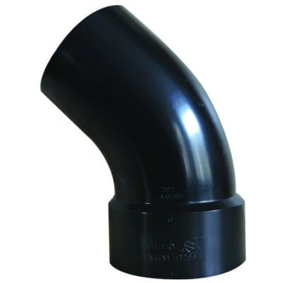 Valterra Sewer Waste Valve Fitting, 45 degree Street, 1-1/2 in Spigot - D50-2890