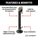 Lippert Leveling Jack, 5000 lb Capacity, 19-13/16 in Stroke, 38 in Maximum Height - 305340