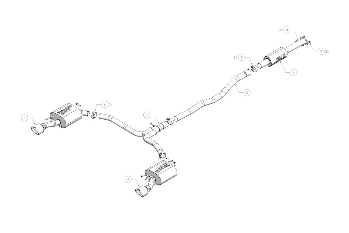 Borla Exhaust System Kit 140967BC product image 2