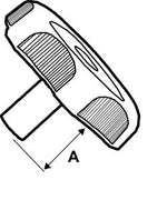 JR Products Window Crank Knob, 0.81 in Shaft, White - 20335