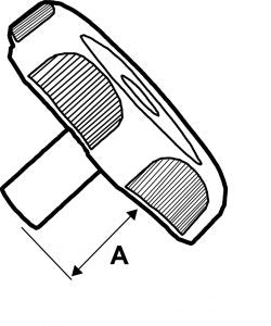 JR Products Window Crank Knob, 0.81 in Shaft, White - 20335