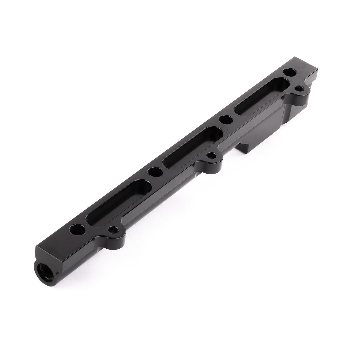 AEM Electronics Fuel Injector Rail, Black, Aluminum, 1/2 in bore Diameter - 25-100BK