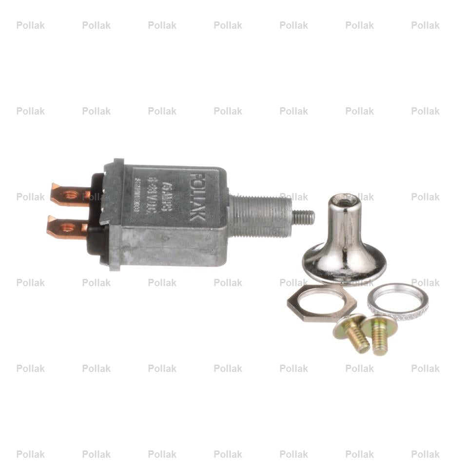 Pollak Multi Purpose Switch, 6 To 28 V, 75 amp DC, Chrome Plated Knob - 35-306P