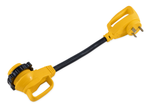 Camco Power Cord Adapter, 30 amp Female To 30 amp Male, 90 degree, 30 amp - 55522