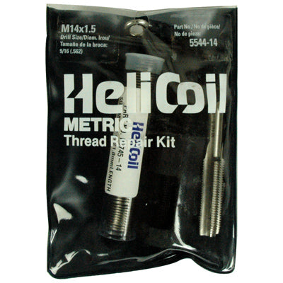 Helicoil Thread Repair Kit, M14 x 1.5 Thread Size, With 6 Heli-Coil Inserts/Installation Tool/Tap - 5544-14