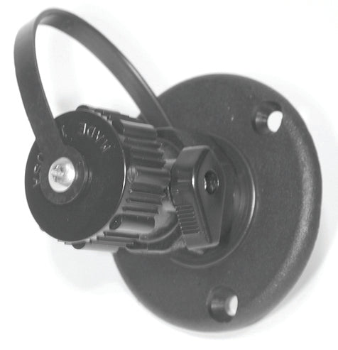 T-H Marine Boat Washdown Fitting, 3/4 in Hose Diameter, 2-1/4 in Flange Diameter, Black - WDV-1-DP