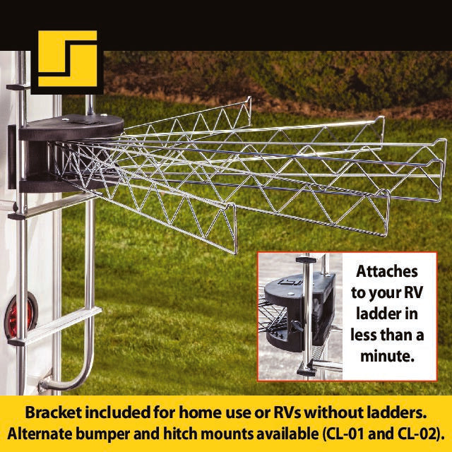 Stromberg Carlson Clothes Line, 35 in Of Line Space, Chrome Plated, Supports 10 lb Per Arm And 60 lb Maximum Load - CL-35