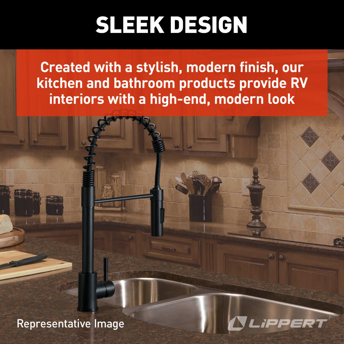 Lippert Faucet, Black Matte - 2021090598