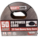 Valterra Power Cord, Siingle 3 Prong Non-Detachable End And End For Hard Wiring, 50 amp, 25 ft Length - A10-5025END