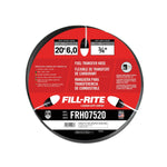 Fill-Rite Liquid Transfer Tank Pump Hose, 20 ft Length x 3/4 in, 3/4 in NPT Thread, Black - FRH07520