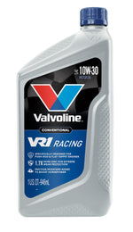 Valvoline Oil, VR1 Racing Oil, SAE 10W30, 1 qt Bottle, Case Of 6 - 822388