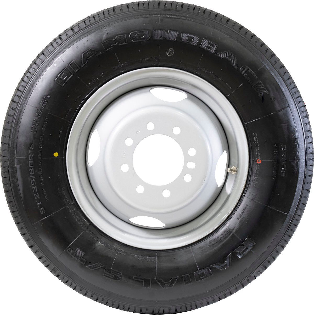 Taskmaster Tire/Wheel Assembly, 16 in Diameter x 6 in Width, 8 x 165.1 Millimeter/8 x 6.50 in Bolt Pattern, ST235 x 80R16 - ADB16R477HDM