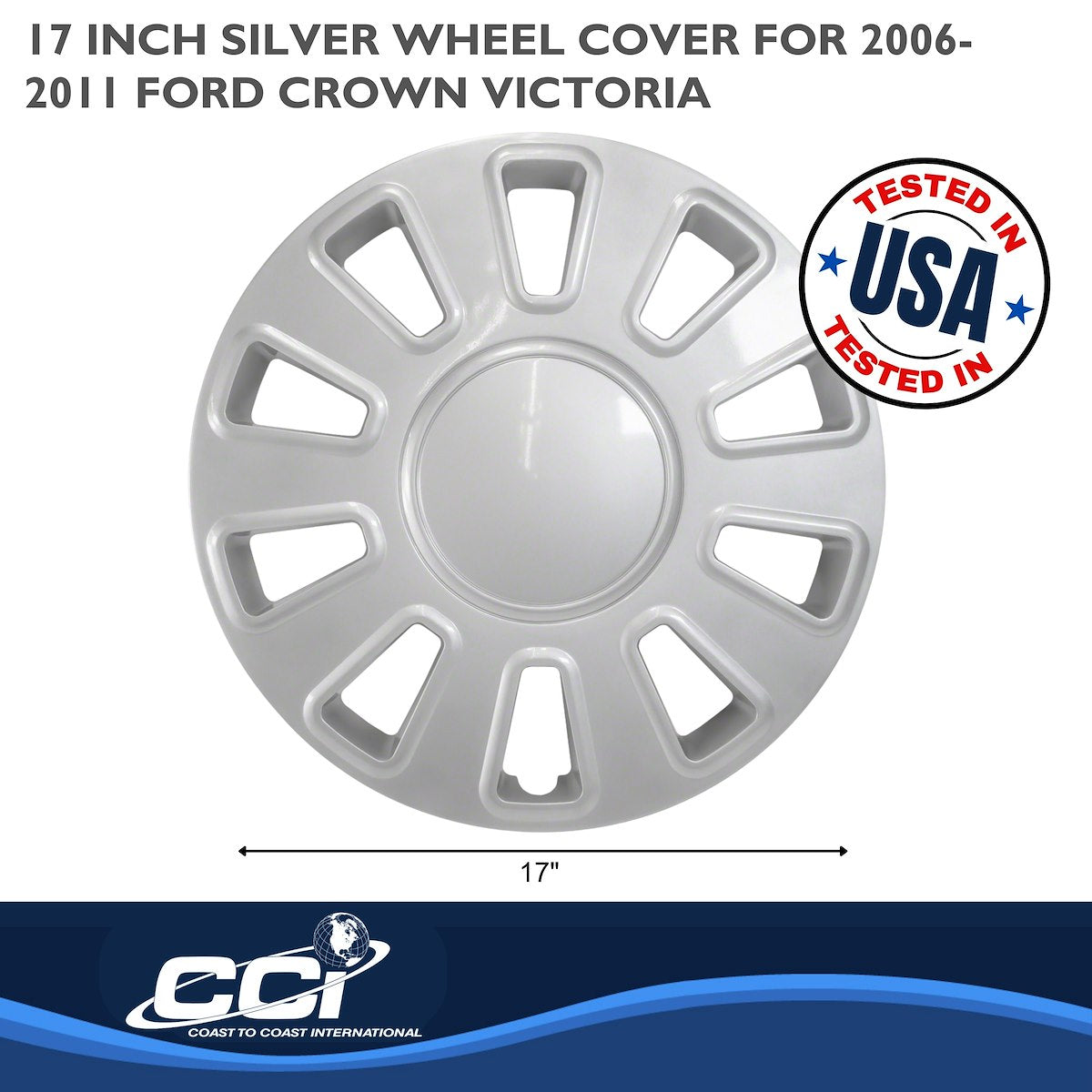 Coast2Coast Wheel Cover, 17 in, 10 Spoke, Set Of 4 - IWC43317S