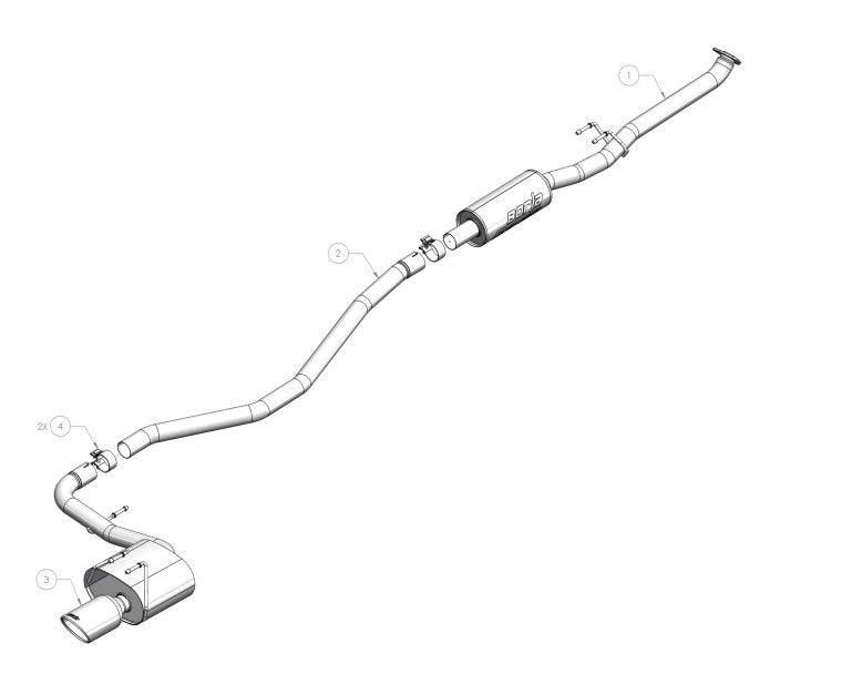 Borla Exhaust System Kit 140941 product image 2