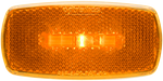 Optronics Clearance Light, LED, 4 in Length x 2 in Width x 1 in Depth, Black ABS Housing - MCL0032ABB