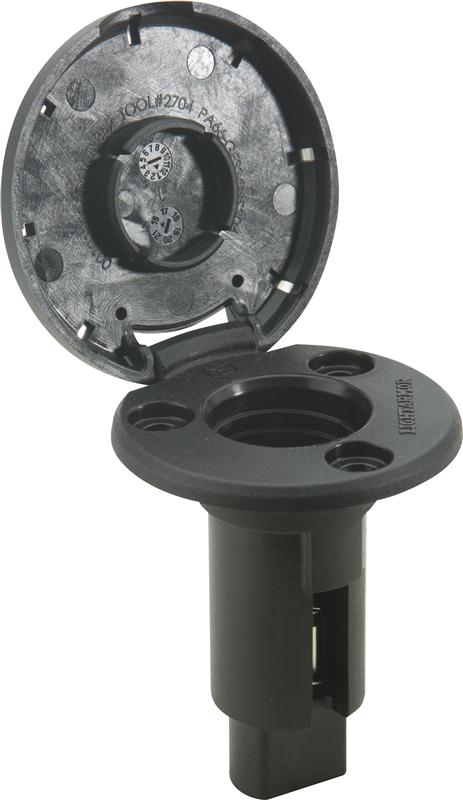 Attwood Marine Navigation Light Pole Base, LightArmor 910R Series, 2 Pins, 2.23 in Diameter - 910R2PSB-7