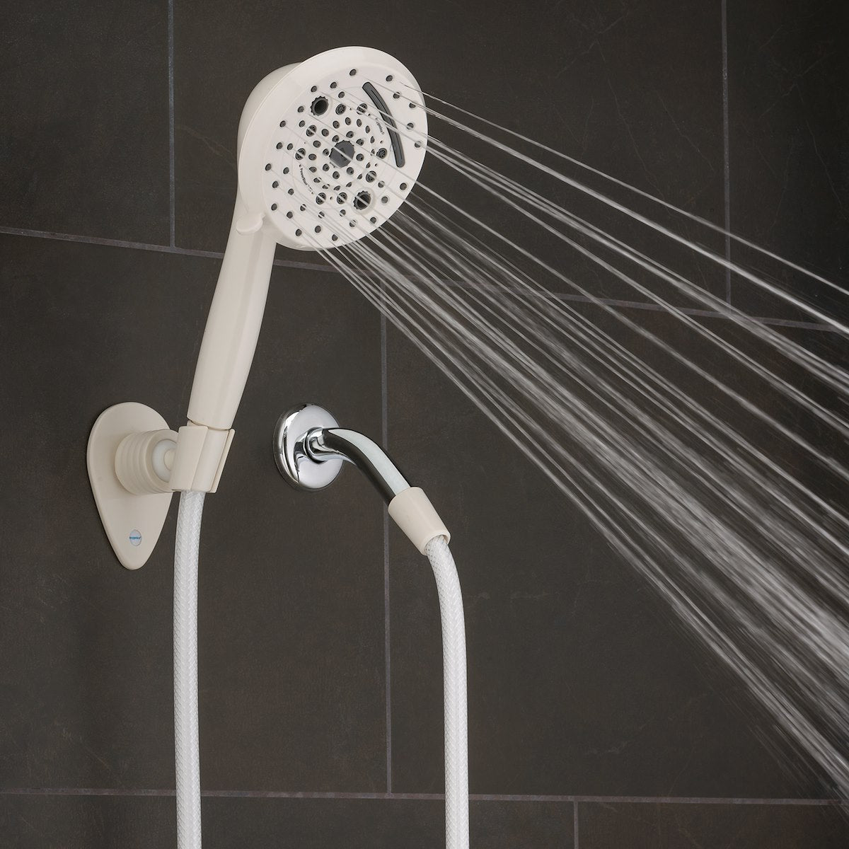 Oxygenics/ ETL Shower Head, Hand Held With 72 in Hose, With 10 Function Spray Settings, 5 in Outer Diameter - 51799