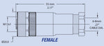Maretron Marine Network Cable Connector, Micro/Mid Field Attachable 5-Pin Female Connector, Approvals: NMEA 2000 Approved/IEC 61162-3 - FA-CF-ST