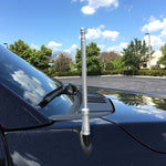 Recon Accessories Antenna Mast, 8 in Length, Chrome, Aluminum - 264ANTCH