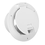 B&B Molders Electrical Cord Hatch, For Use With Up To 30 amp/50 amp Cords, 5-1/8 in Diameter x 2-3/8 in Depth, 3-1/2 in Cutout Diameter - 94329