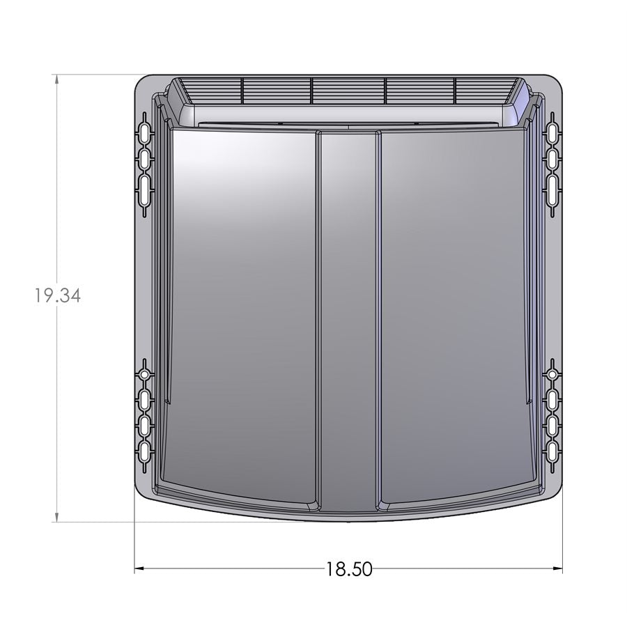 Camco Roof Vent Cover, For 14 in x 14 in Vents, White - 40431