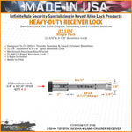 InfiniteRule Trailer Hitch Pin, For Use With 2 in Receiver, 5/8 in Diameter, 3-7/8 in Length Span Receiver Lock - 61194-S