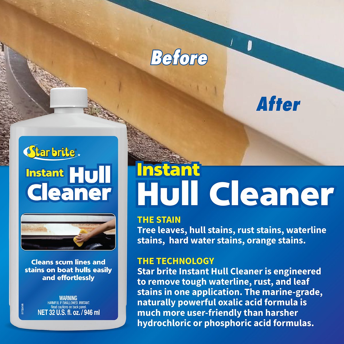 Star Brite Hull Cleaner, 32 oz Bottle - 081732PW
