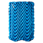 Klymit Sleeping Pad, 74 in Length x 47 in Width x 3 in Height Inflated Double, Blue, 75D Polyester Fabric - 06DVBL02E