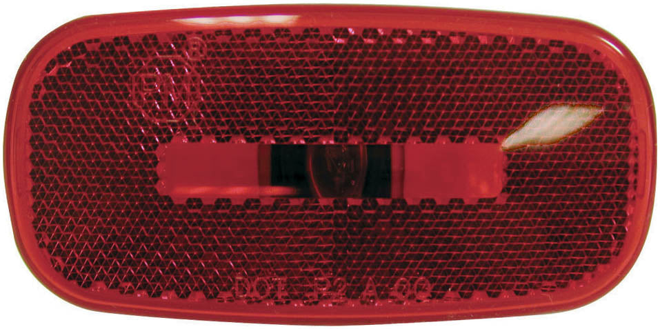 Peterson Manufacturing Clearance Light, Incandescent, 4-1/16 in Length x 2 in Width x 1 in Height, Red Lens - V2549R