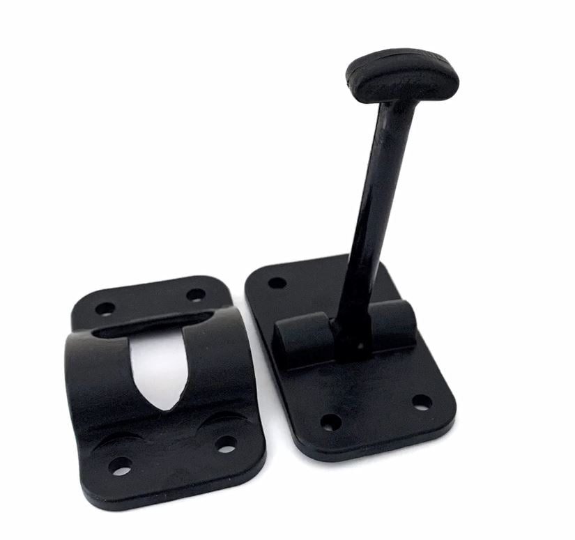 JR Products Door Catch, 3.5 in Length, Black - 10324