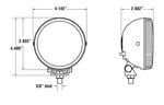 KC HiLiTES Driving/Fog Light, Rally 400, H3 Halogen Clear Bulb, 4 in Round, Set Of 2 - 0490