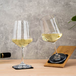 Silwy Magnetic Drinking Glass, 18.6 oz Capacity, With Two Black Metal Nano Gel Pads, Set Of 2 - KO-WI-CL-2