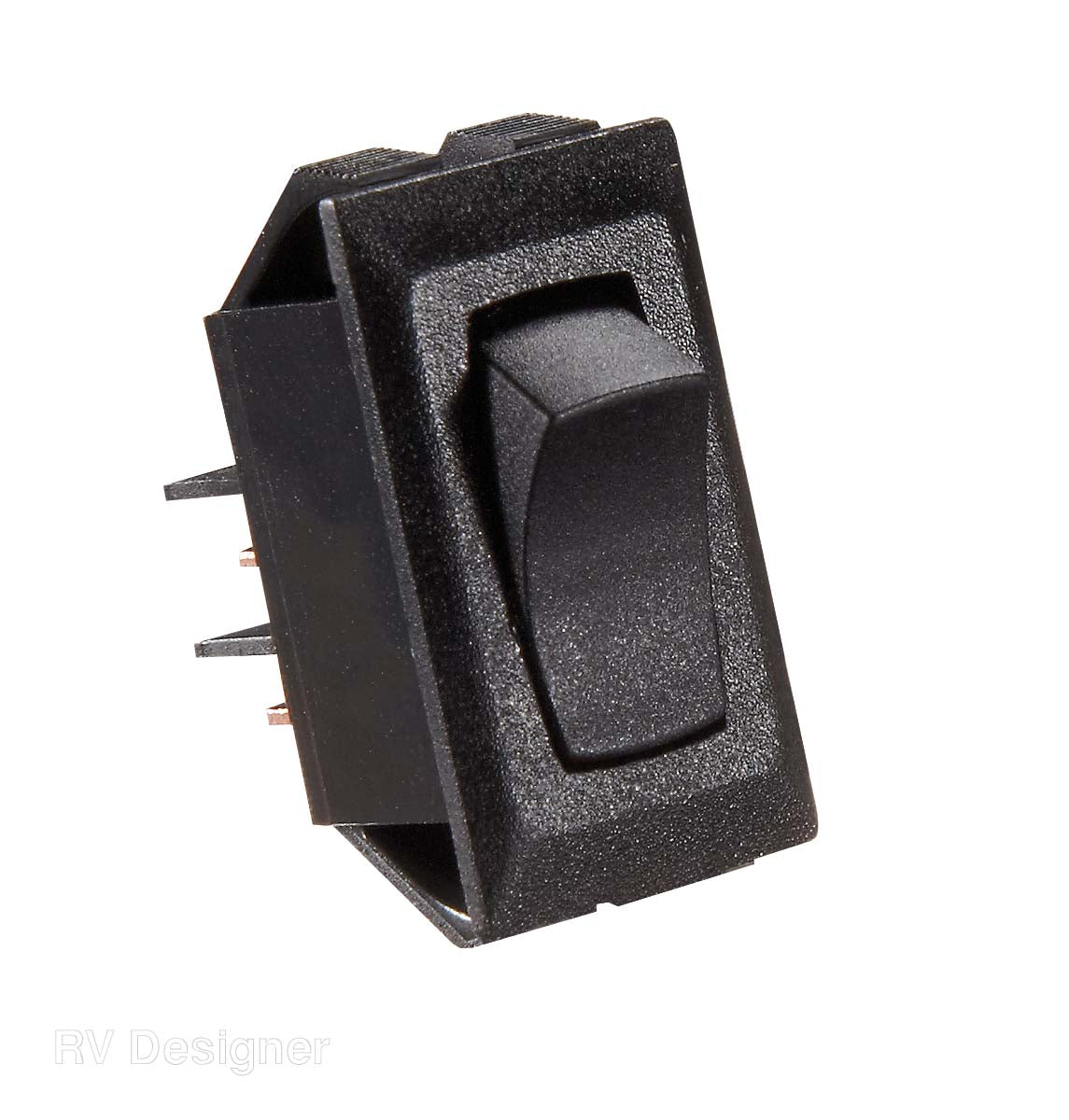 RV Designer Multi Purpose Switch, 10 amp Max, 0.550 in x 1.125 in Cutout, Black - S321