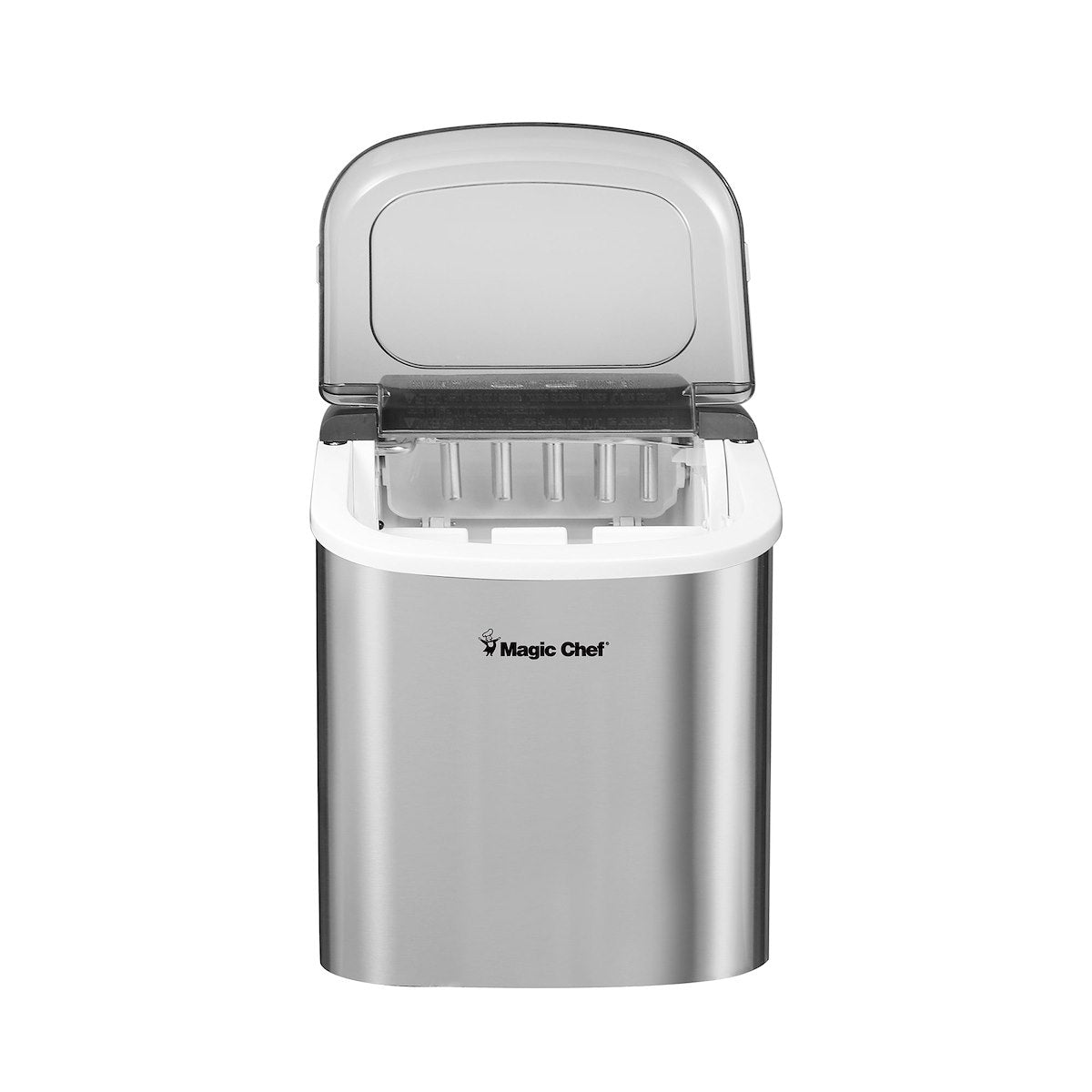 Magic Chef Ice Machine, 8.7 in Width x 11.4 in Height x 11.6 in Depth Overall Dimension, Produces Up To 27 lb Ice Per Day, Stainless Steel - MCIM27ST
