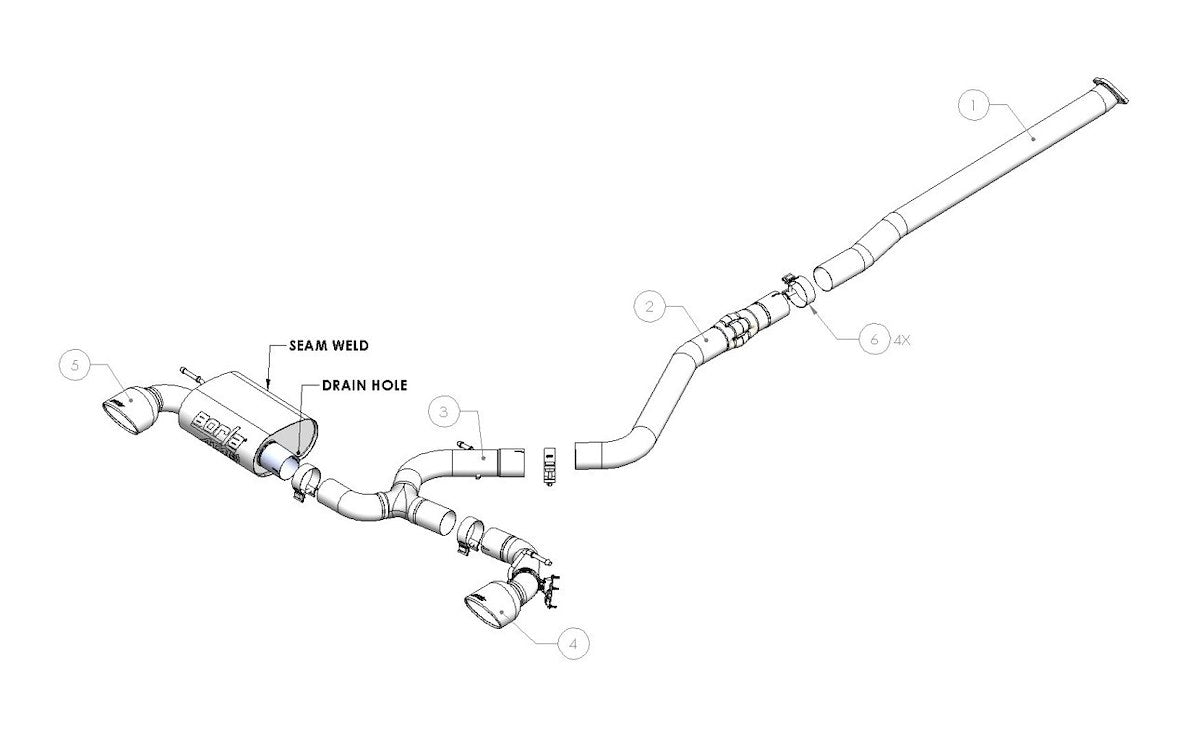Borla Exhaust System Kit 140926 product image 2