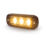 Ecco Electronic Warning Light, ED3600 Series, 3.7 in Length x 0.5 in Width x 1.4 in Height, Dual Color - Amber/White - ED3602AW