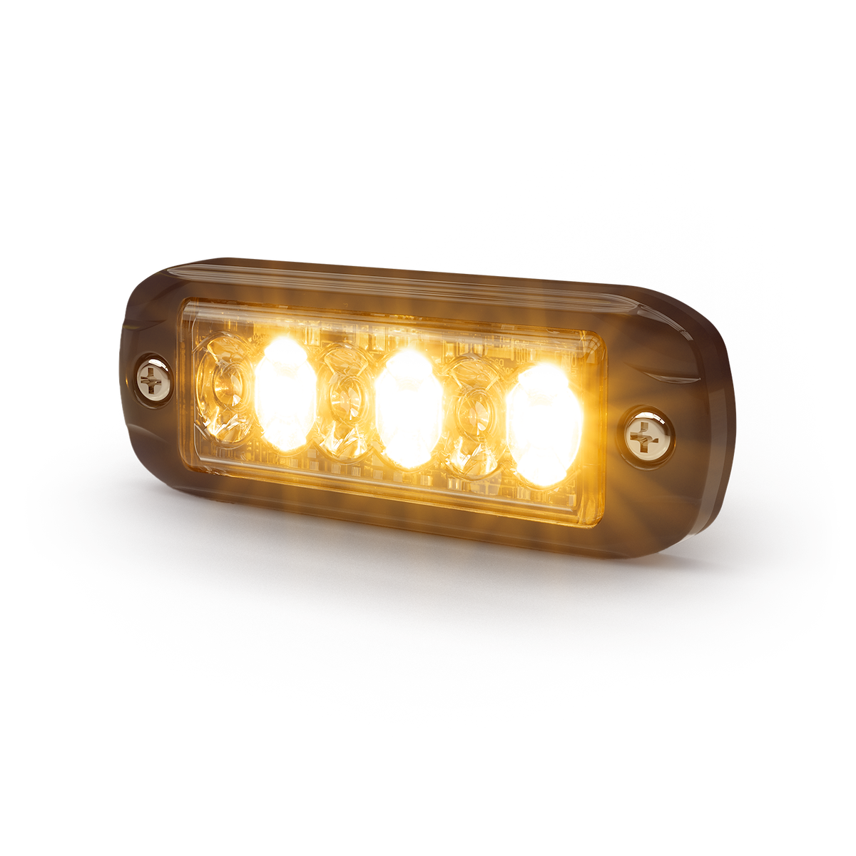 Ecco Electronic Warning Light, ED3600 Series, 3.7 in Length x 0.5 in Width x 1.4 in Height, Dual Color - Amber/White - ED3602AW