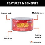Lippert Caulk Sealant, Alphabond/Alpha Systems QTPOBL350LCI, Black, 3 in Width x 50 ft Roll - 862406
