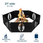 Camco Fire Ring, 27 in Diameter, 6 Piece Hinged Design, Steel - 51091